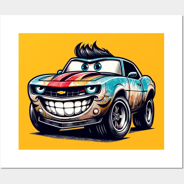 Funny chevy camaro Wall Art by Vehicles-Art